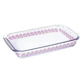 Spice By Tia Mowry 2.3 Quart Spicy Cloves Glass Rectangular Baker