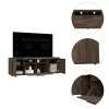 Tv Stand for TV´s up 55" Dext, One Cabinet, Double Door, Dark Walnut Finish