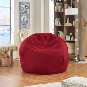 Kaina Modern Microfiber 5 Foot Bean Bag, Red