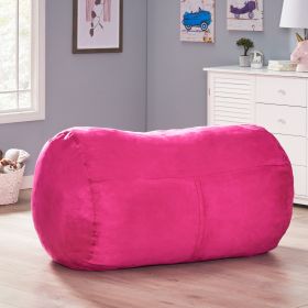 Birtz Modern Microfiber 4 Foot Bean Bag, Fuchsia