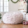 Akira Modern Glam Faux Fur 5 Foot Bean Bag, Lavender