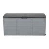 75gal 260L Outdoor Garden Plastic Storage Deck Box Chest Tools Cushions Toys Lockable Seat