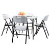 4pcs 47*54*84cm Garden Plastic Folding Chair White