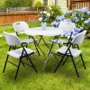 4pcs 47*54*84cm Garden Plastic Folding Chair White