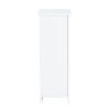 Floor Cabinet, Wooden Side Storage Organizer, 4 Drawers Free-Standing Cabinet for Bathroom/Hallway/Living Room, White