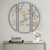 Golden Gingko Leaves 3-piece Metal Wall Decor Set