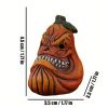 1pc Grinning Pumpkin Head Resin Statue - Perfect Halloween Decoration for Garden, Home, and Study