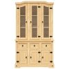 Highboard Corona Honey 44.1"x16.9"x77.2" Solid Wood Pine