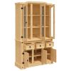 Highboard Corona Honey 44.1"x16.9"x77.2" Solid Wood Pine