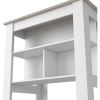 Kitchen Island Antibacterial Dozza, Three Shelves, Light Gray / White Finish