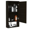 Medicine Cabinet Irvine, One External Shelf, Black Wengue Finish