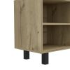 TV Stand for TV´s up 70" Estocolmo, Four Open Shelves, Light Oak Finish