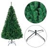 8FT Christmas Tree with 1138 Branches Folding Metal Christmas Tree Stand, Xmas Pine Tree for Indoor Outdoor Holiday Decoration