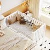 Crib with Drawers and 3 Height Options, White