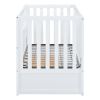 Crib with Drawers and 3 Height Options, White