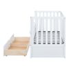 Crib with Drawers and 3 Height Options, White