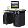 15mm MDF Portable 1pc Door with 3pcs Drawers Computer Desk (A Box) Black