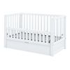 Crib with Drawers and 3 Height Options, White