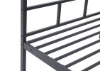 Twin size bunk bed with ladder, adjustable bottom, noiseless, black,77.2'' L x 40.7'' W x 59.4'' H