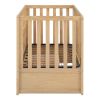 Crib with Drawers and 3 Height Options, Natural