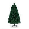 6ft Top With Stars PVC Material Fiber Optics 36 Lights With Snowflakes Colorful Color Change 230 Branches Christmas Tree Green