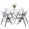 4pcs 47*54*84cm Garden Plastic Folding Chair White