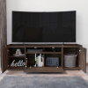 Tv Stand for TV´s up 55" Dext, One Cabinet, Double Door, Dark Walnut Finish