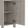 Linen Cabinet Jannes, Two Open Shelves, Single Door, Light Gray Finish