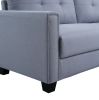 Linen Fabric Upholstery sofa/Tufted Cushions/ Easy, Assembly,Light Grey