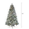 FCH 7.5ft Automatic Tree Structure PVC Material Green Flocking 350 Lights Warm Color 9 Modes With Remote Control 1450 Branches Christmas Tree