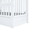 Crib with Drawers and 3 Height Options, White