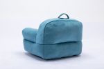 Kid's Bean Bag Chair Velvet Fabric Memory Sponge Stuffed Bean Bag Chair For Children,Blue