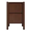 Mid Century Modern Wood 2-Drawer Nightstand Bedside Table for Bedroom, Living Room, Rich Walnut