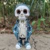 1pc, Trendy Street Skull Puppet Ornament Halloween Sweatshirt Skull Decoration,Day Of The Dead Decor