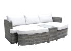 Direct Wicker 4-PC Outdoor Wicker Patio Furniture Sofa Luxury Comfort Wicker Sofa