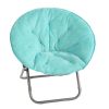 Faux Fur Saucer™Chair, Aqua