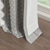 Imani Cotton Printed Curtain Panel with Chenille Stripe and Lining