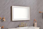 36*24 LED Lighted Bathroom Wall Mounted Mirror with High Lumen+Anti-Fog Separately Control