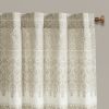 Mila Cotton Printed Curtain Panel with Chenille detail and Lining