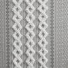 Imani Cotton Printed Curtain Panel with Chenille Stripe and Lining